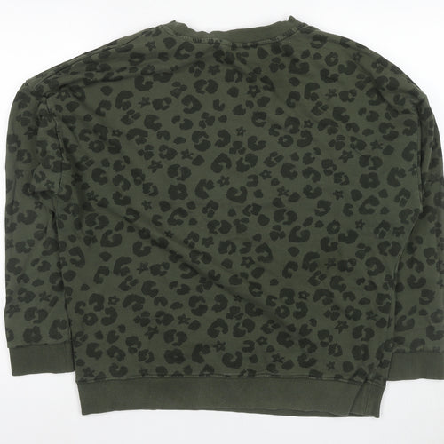Next Women's Green Animal Print Pullover Sweatshirt - L