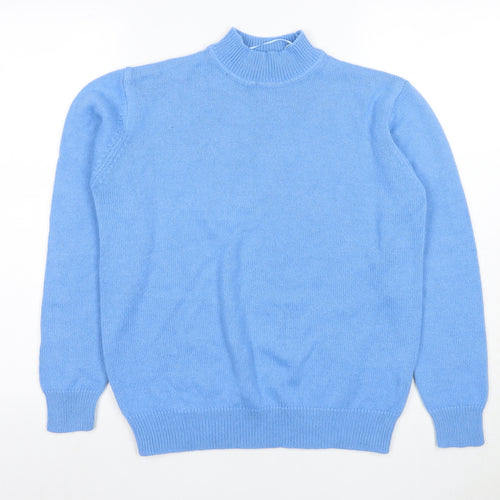 Damart Women's Blue Pullover Jumper S High Neck