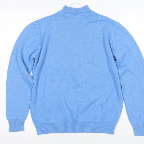 Damart Women's Blue Pullover Jumper S High Neck