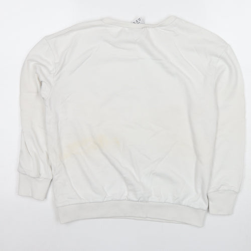 Disney Girls White Mickey Mouse Sweatshirt Size 8 Pullover