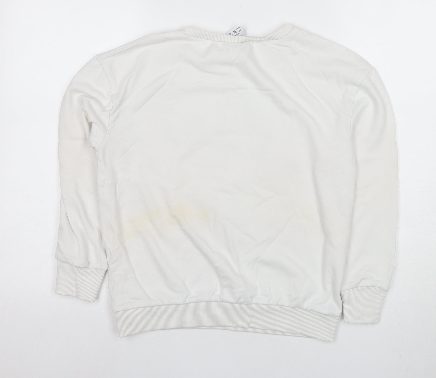 Disney Girls White Mickey Mouse Sweatshirt Size 8 Pullover