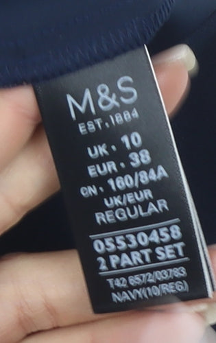 Marks and Spencer Women's Blue Lace Shift Dress Size 10
