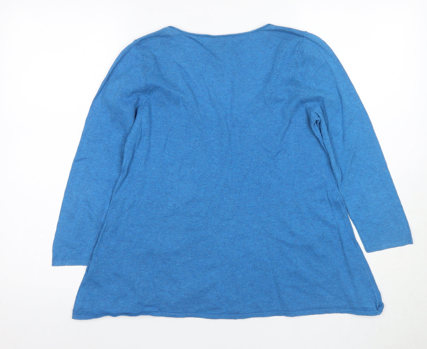 White Stuff Women's Blue Cardigan Size 10 Scoop Neck