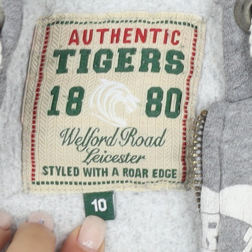 Tigers Women's Grey Full Zip Hoodie Size 10