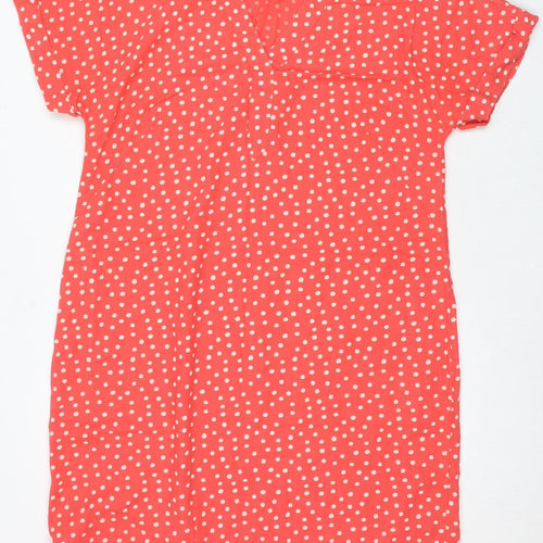 Marks and Spencer Women's Red Polka Dot Shift Dress Size 12