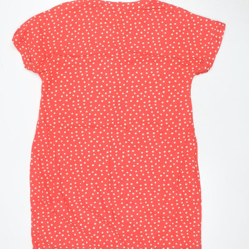 Marks and Spencer Women's Red Polka Dot Shift Dress Size 12