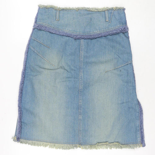 Colin's Women's Blue Knee Length Denim Skirt, Size L