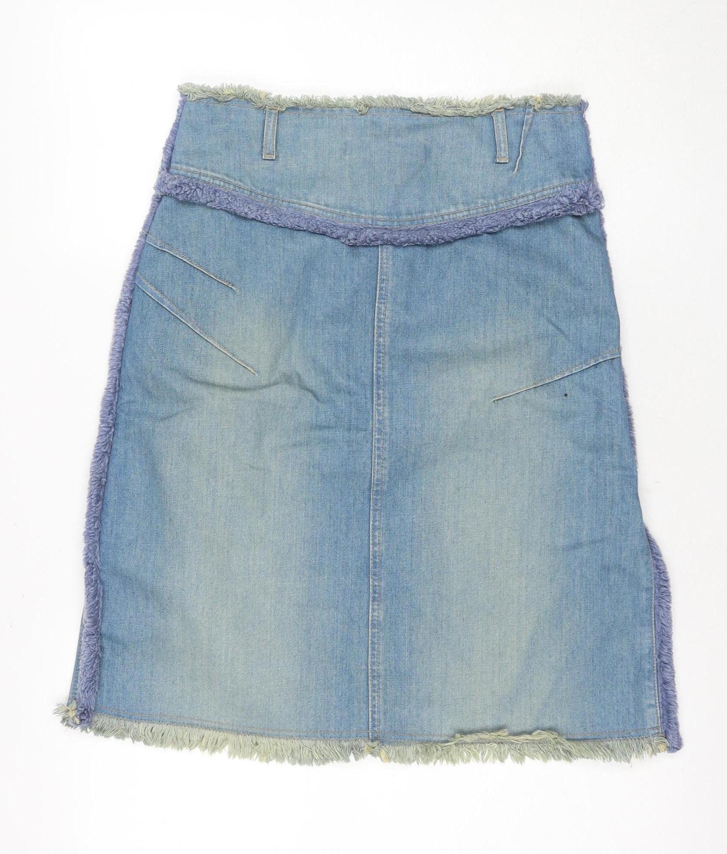 Colin's Women's Blue Knee Length Denim Skirt, Size L