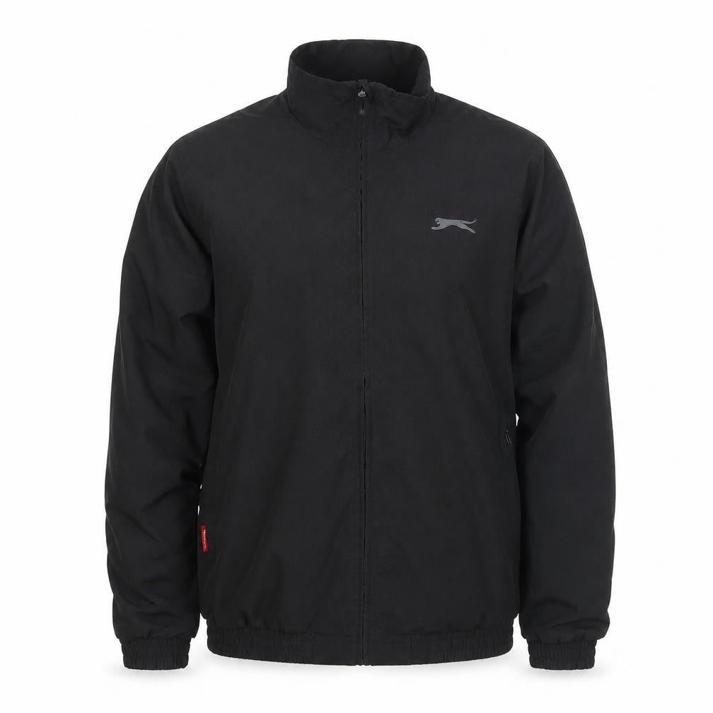 Front view of Slazenger Men's Black XS Zip Sports Jacket