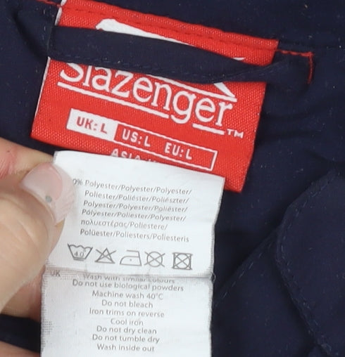 Slazenger Men's Blue Lightweight Windbreaker Jacket L