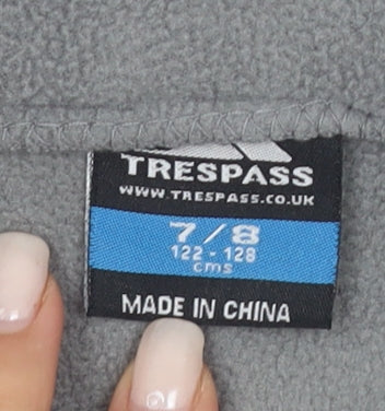 Trespass Boys Grey Fleece Basic Jacket 7-8 Years
