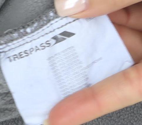 Trespass Boys Grey Fleece Basic Jacket 7-8 Years