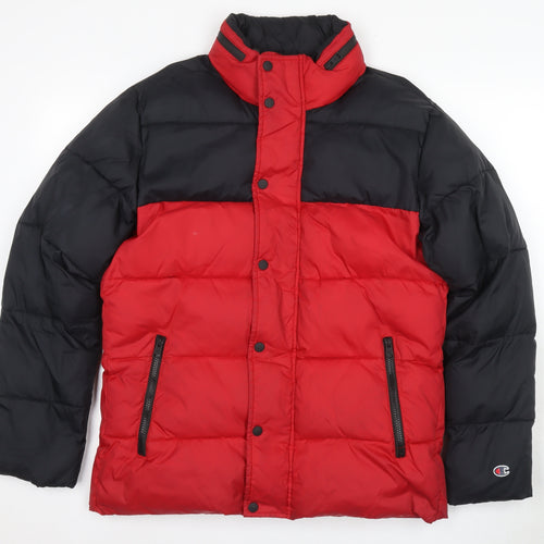 Champion Men's Red Puffer Jacket S Winter