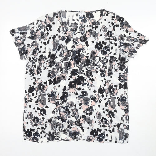 Women's Multicoloured Short Sleeve Floral Top