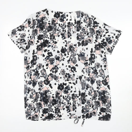 Women's Multicoloured Short Sleeve Floral Top
