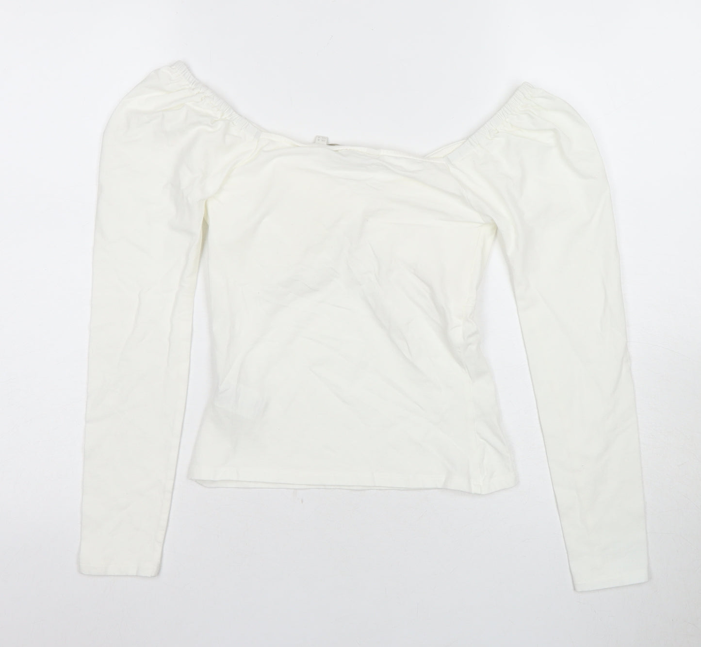 Boden Women's White Off Shoulder Top, UK Size 8