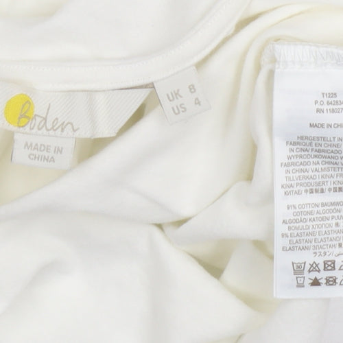 Boden Women's White Off Shoulder Top, UK Size 8