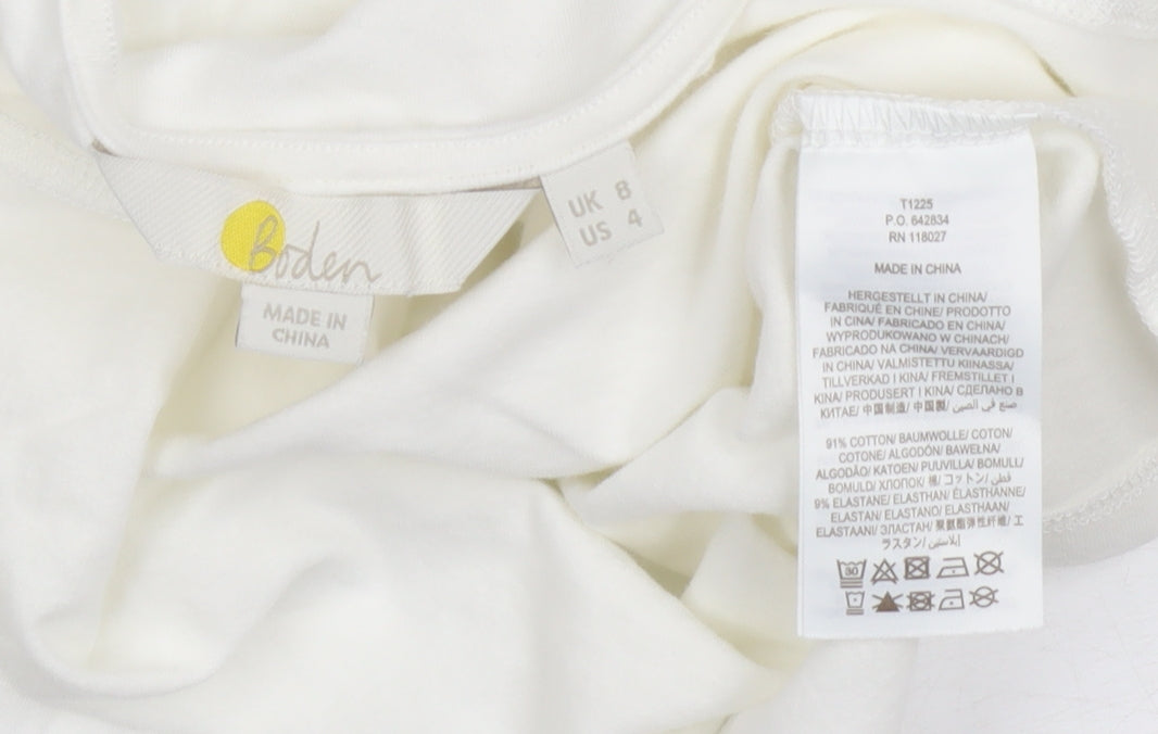 Boden Women's White Off Shoulder Top, UK Size 8