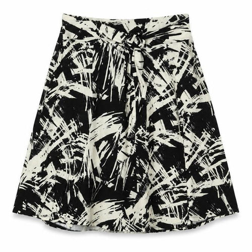 Laura Ashley Women's Black Geometric A-Line Skirt Size 16