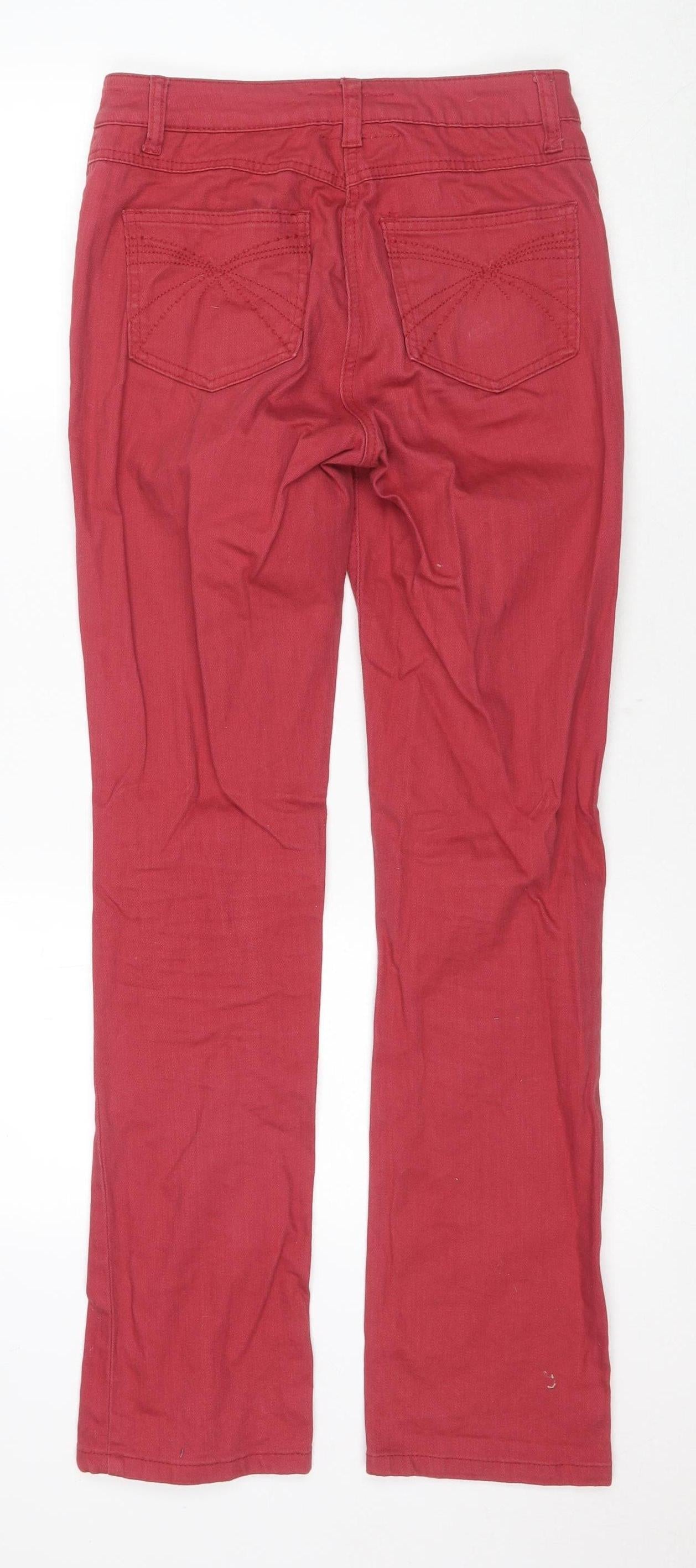 Rocha John Rocha Women's Red Straight Jeans Size 10