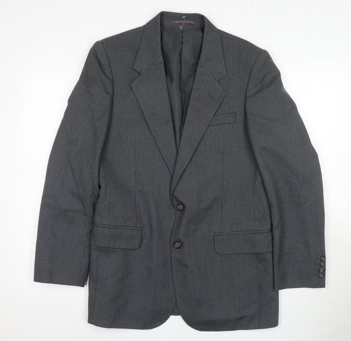 Centaur Men's Grey 38 Regular Wool Blazer