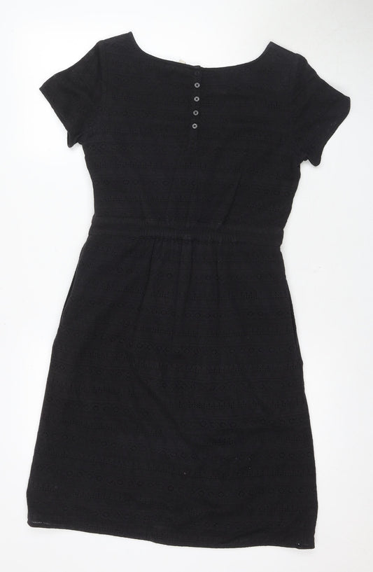 FatFace Women's Black Short Sleeve Dress Size 10