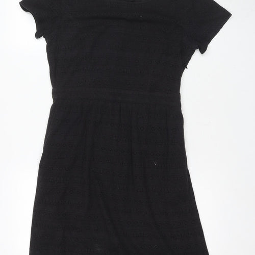FatFace Women's Black Short Sleeve Dress Size 10