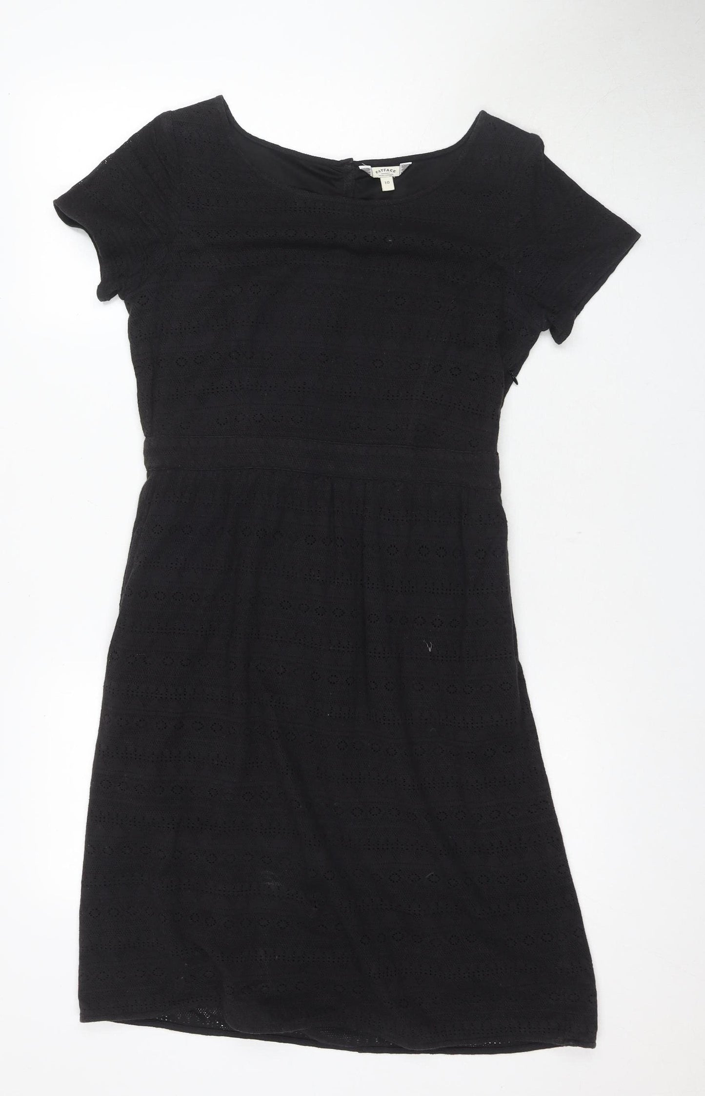 FatFace Women's Black Short Sleeve Dress Size 10