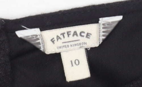 FatFace Women's Black Short Sleeve Dress Size 10
