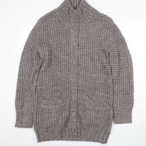 Selection by Monoprix Women's Grey Knit Cardigan Size 12