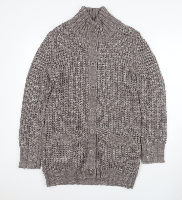 Selection by Monoprix Women's Grey Knit Cardigan Size 12