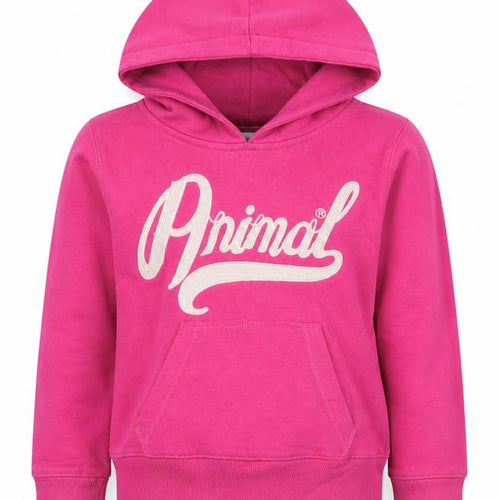 Animal Girls Pink Pullover Hoodie, Size 7-8 Years