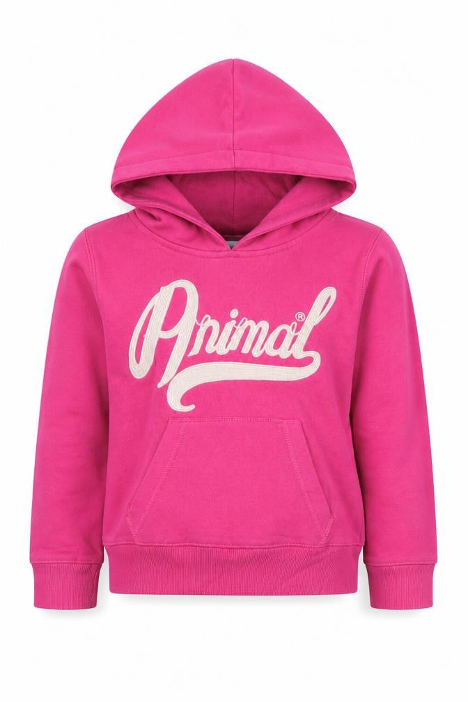 Animal Girls Pink Pullover Hoodie, Size 7-8 Years