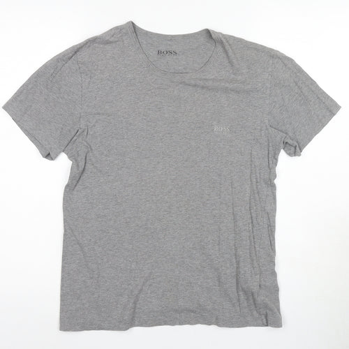 Hugo Boss Men's Grey S Logo T-Shirt