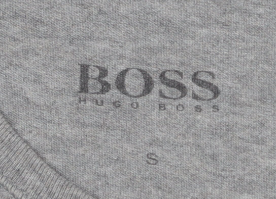 Hugo Boss Men's Grey S Logo T-Shirt