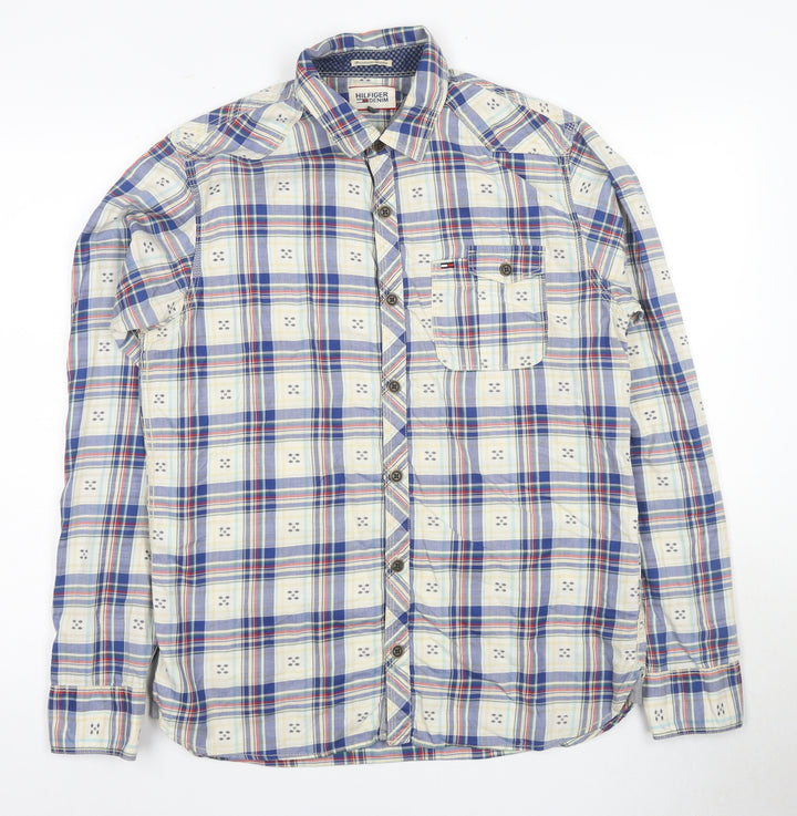 Hilfiger Denim Men's Multicoloured Plaid Long Sleeve Shirt M