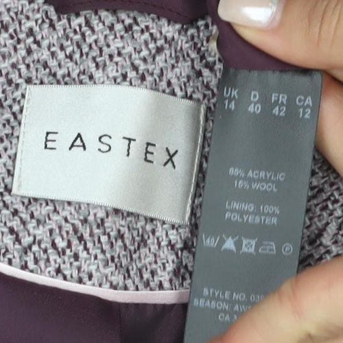 Eastex Women's Grey Suit Jacket, Size 14, Lined Shawl Lapel