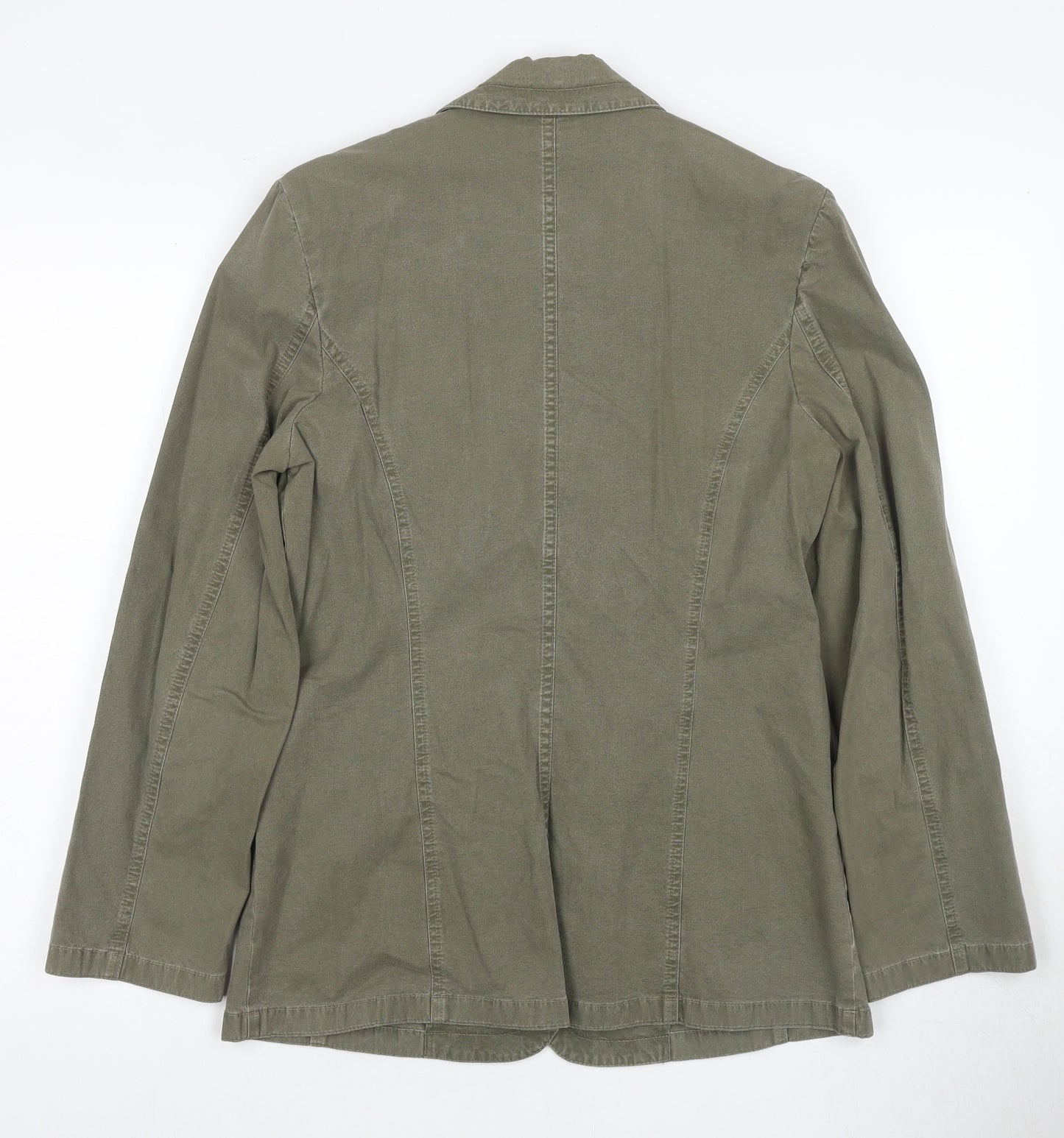 Viyella Women's Green Blazer, Size 10, Cotton, Button