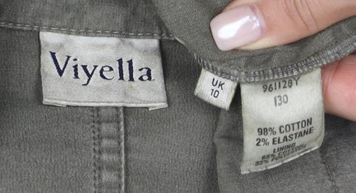 Viyella Women's Green Blazer, Size 10, Cotton, Button