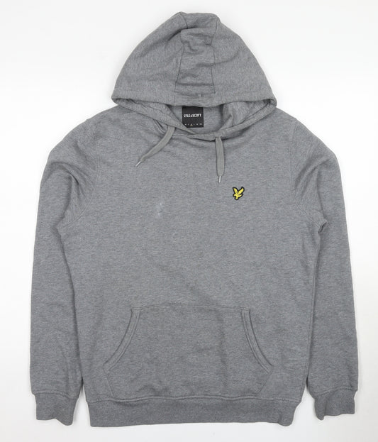 Lyle & Scott Men's Grey Pullover Hoodie, Large