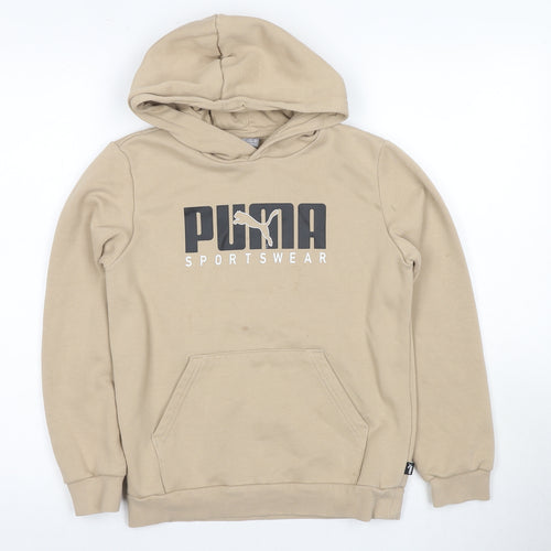 Puma Boys Beige Pullover Hoodie - 11-12 Years