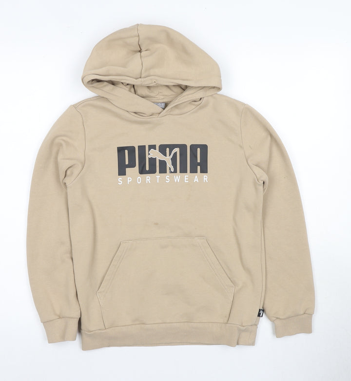 Puma Boys Beige Pullover Hoodie - 11-12 Years