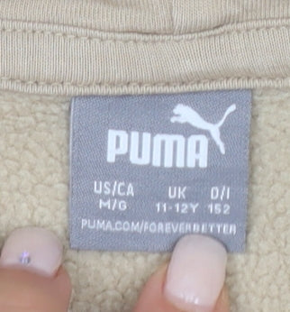 Puma Boys Beige Pullover Hoodie - 11-12 Years