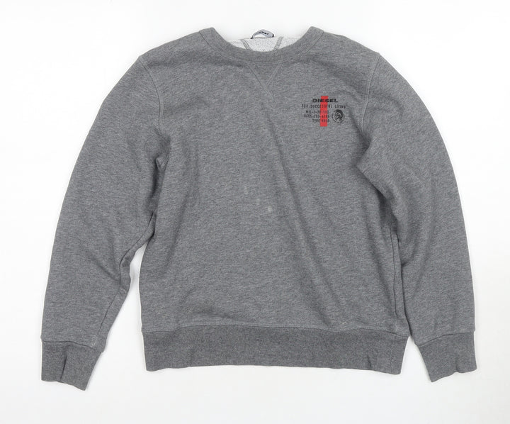 Diesel Boys Grey Pullover Sweatshirt - Size 12 Years