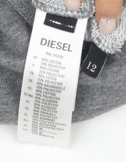 Diesel Boys Grey Pullover Sweatshirt - Size 12 Years