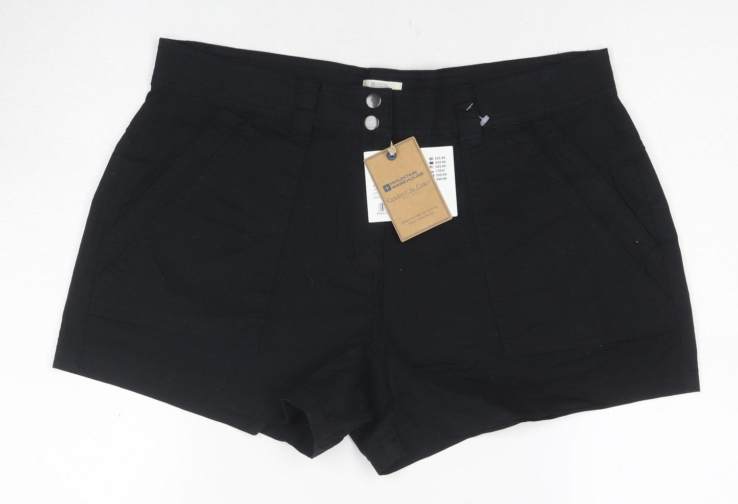 Mountain Warehouse Women's Black Shorts Size 14
