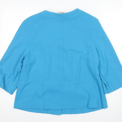 Honor Millburn Women's Blue Blazer, Size 14, 3/4 Sleeve