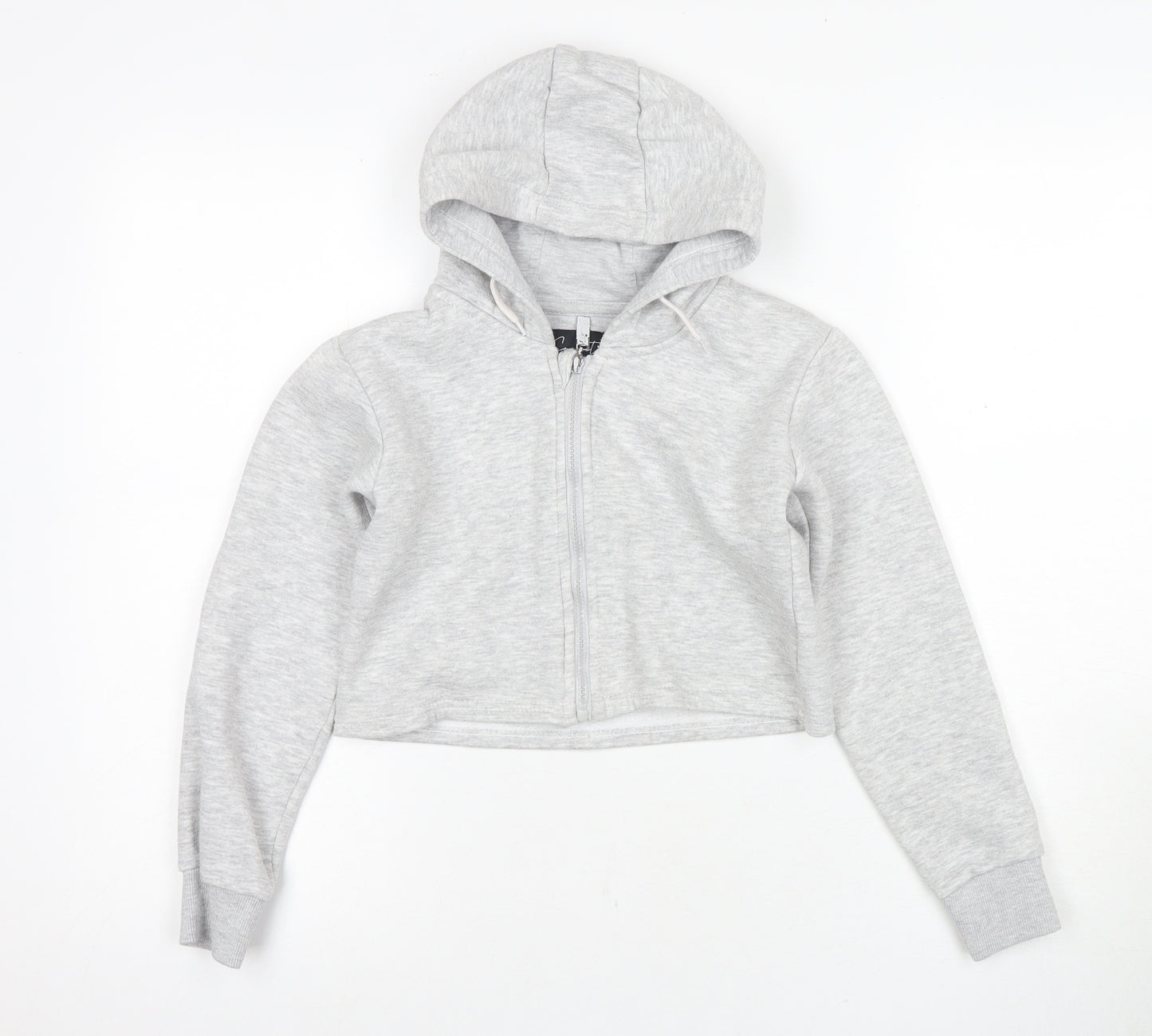 Bonds Girls Grey Full Zip Hoodie, Size 10-11, Hooded Fleece