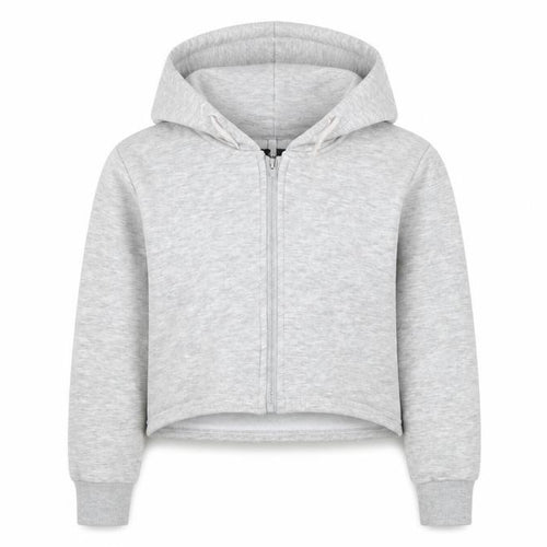 Bonds Girls Grey Full Zip Hoodie, Size 10-11, Hooded Fleece