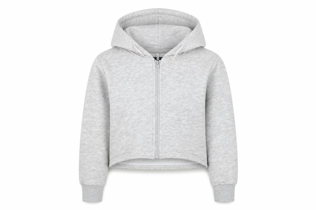 Bonds Girls Grey Full Zip Hoodie, Size 10-11, Hooded Fleece
